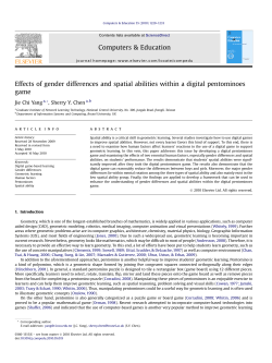 Effects of gender differences and spatial abilities within a digital