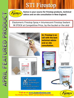 Elastomeric Firestop Spray &bull; Intumescent Firestop
