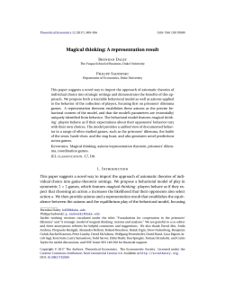 Magical thinking: A representation result