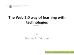 The Web 2.0 way of learning with technologies
