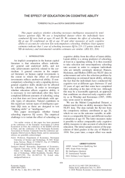 the effect of education on cognitive ability