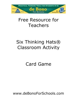 Thinking Hats Card Game