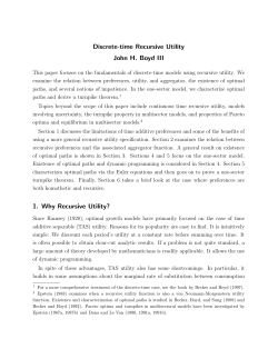 Discrete-time Recursive Utility John H. Boyd III 1. Why