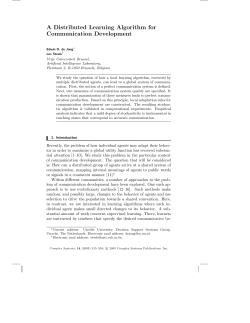 A Distributed Learning Algorithm for