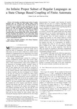 An Infinite Proper Subset of Regular Languages as a State