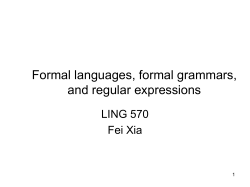 Formal grammar, language, and RegEx