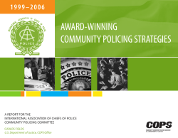award-winning community policing strategies