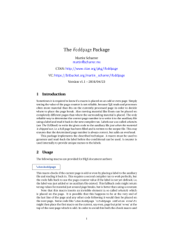 The ifoddpage Package