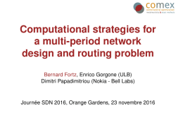 Computational strategies for a multi-period network