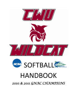 softball handbook - Central Washington Athletics