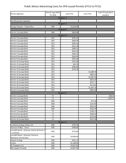 Public Notice Advertising Costs for EPA