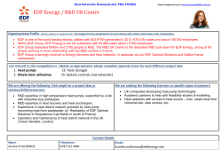 Heat Networks Demonstrator PRO-FORMA Email completed form to