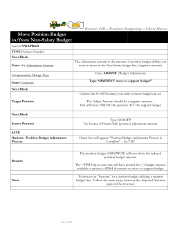 Move Position Budget to/from Non