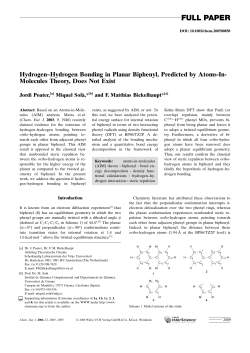 Hydrogen-Hydrogen Bonding in Planar Biphenyl, Predicted by