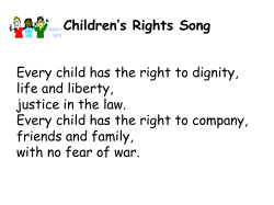 Children`s Rights Song words