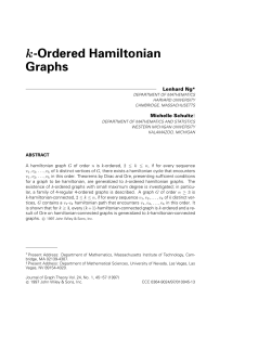k-ordered Hamiltonian graphs