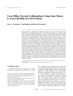 Cross‐Milieu Terrorist Collaboration: Using Game Theory to Assess