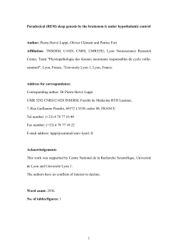 Understanding SWS through neuro-imaging - HAL