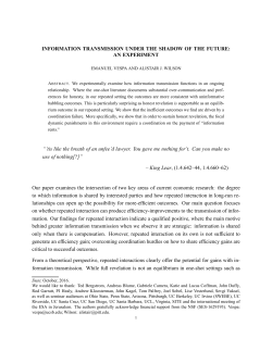 INFORMATION TRANSMISSION UNDER THE SHADOW OF THE