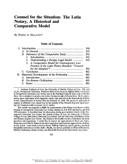 Counsel for the Situation: The Latin Notary, A