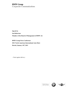 BMW Group Corporate Communications