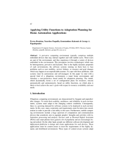 Applying Utility Functions to Adaptation Planning for Home