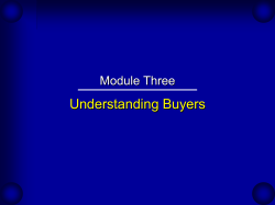 Module 3 Understanding Buyers