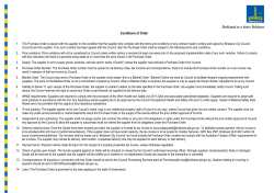 Conditions of Order - Brisbane City Council