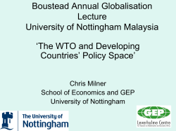 The WTO and Developing Countries` Policy Space