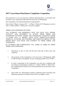 2017 CareerSmart/StartSmart Completion Competition
