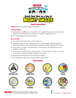 Bright Smiles Brushing Family Board Game