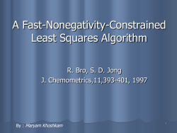 A Fast-Nonegativity-Constrained Least Squares Algorithm