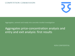 Aggregates market investigation: Aggregates price