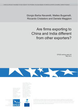 Are firms exporting to China and India different from other
