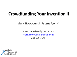 Crowdfunding Your Invention