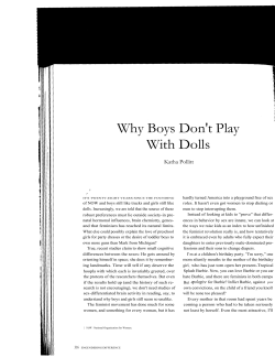 Why Boys Don`t Play With Dolls