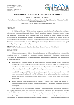 innovation in air traffic strategy using game theory