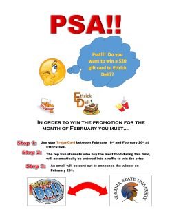 In order to win the promotion for the month of February you must&hellip;.
