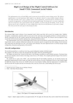 High Level Design of the Flight Control Software for - UNI-NKE