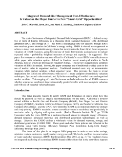 Integrated Demand Side Management Cost-Effectiveness