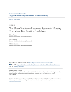 The Use of Audience Response Systems in Nursing Education: Best