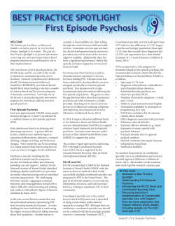 BEST PRACTICE SPOTLIGHT First Episode Psychosis