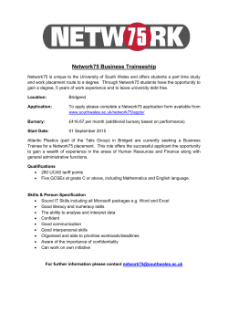 Quantity Surveying Traineeship - Network 75
