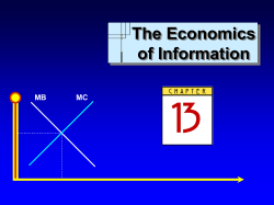 The Economics of Information