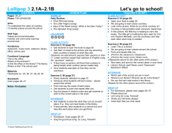 Lollipop 3 2.1A&ndash;2.1B Let`s go to school!