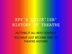 spy*s quick history of theatre
