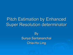 Pitch Estimation by