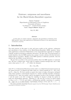 Existence, uniqueness and smoothness for the Black