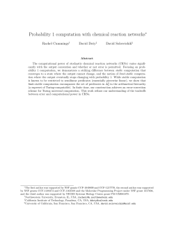 Probability 1 computation with chemical reaction networks