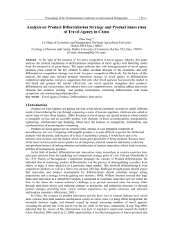 Analysis on Product Differentiation Strategy and Product - PUC-SP